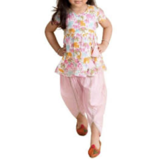 Second hand traditional outfit dhoti kurta set for girls 4-5 years Ps Peaches